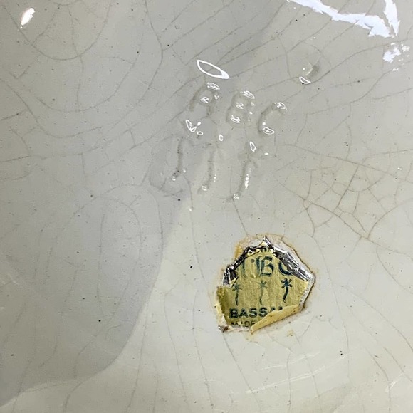 Vintage ABC Bassano Baking Mold Handpainted Italian Ceramic Peach Plum - Picture 2 of 9